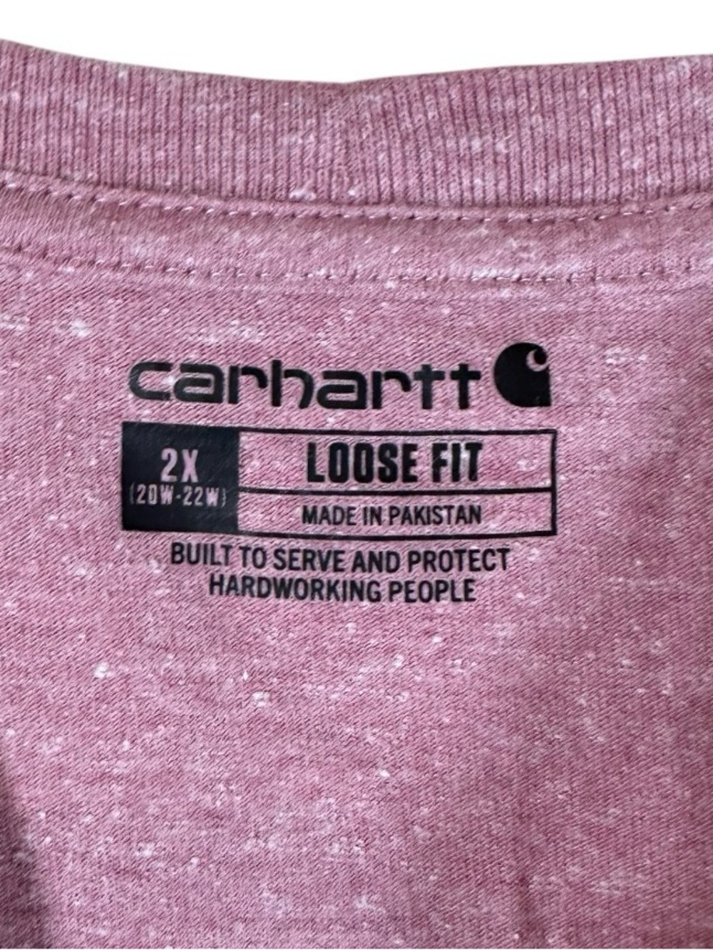 Carhartt Magenta Loose Fit pocket t shirt women’s XXL 20 Cotton - Picture 3 of 5